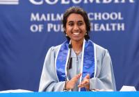 Class Speaker Chinmayi Balusu applauds